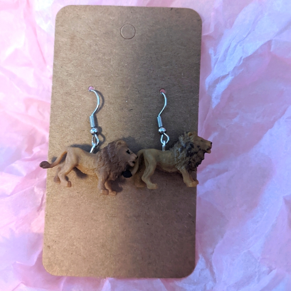 Lion earrings